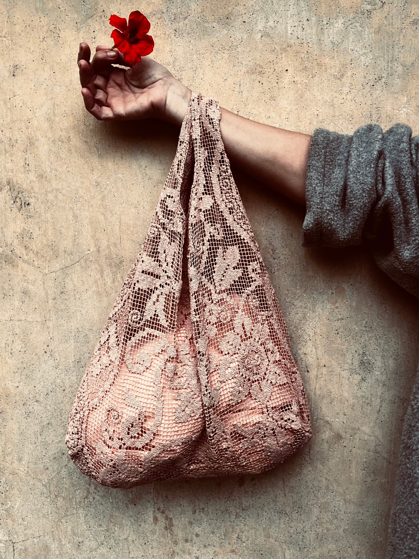 Borsa bohème mini Rosa cipria