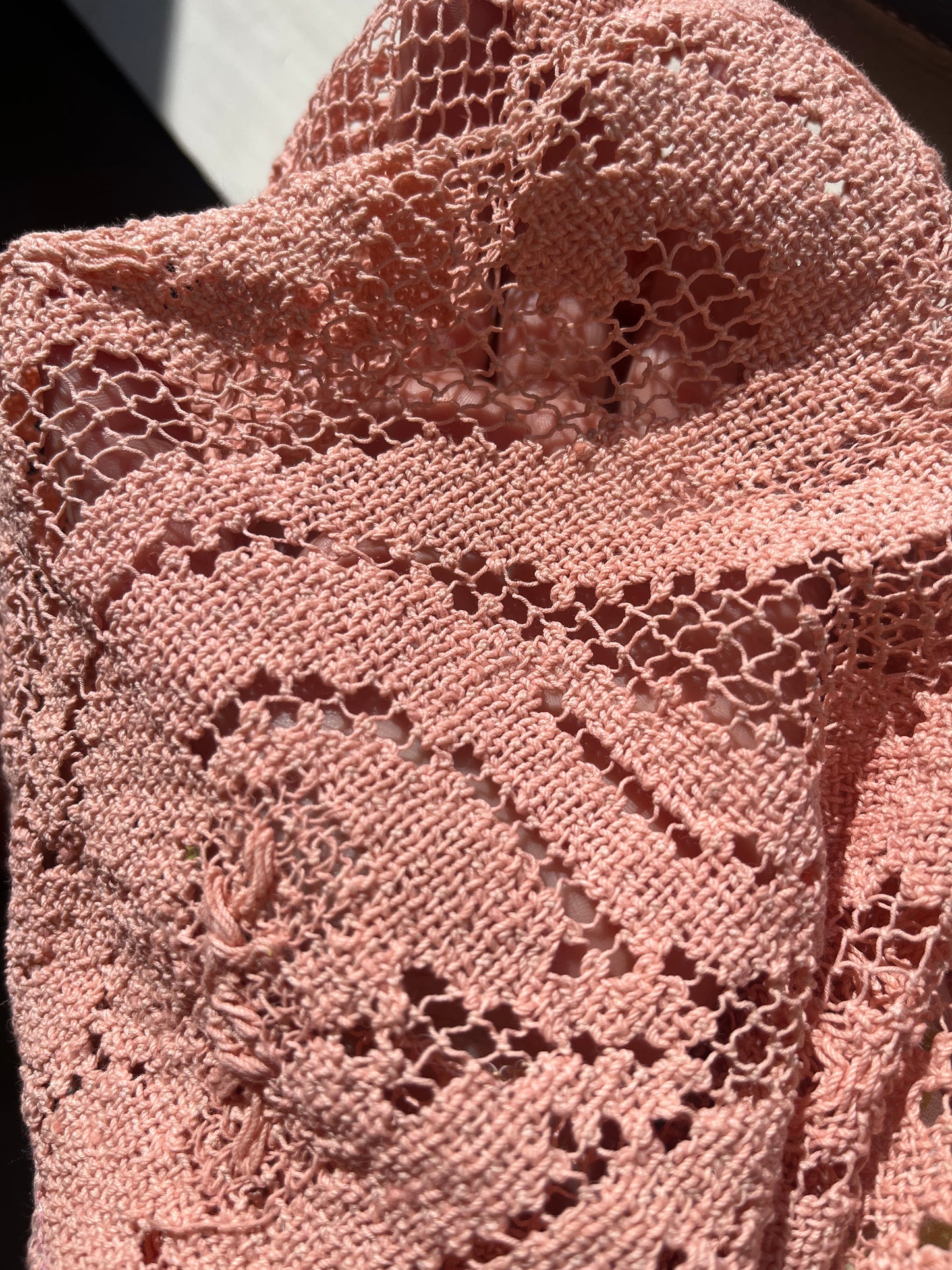 Borsa bohème mini rosa pesca