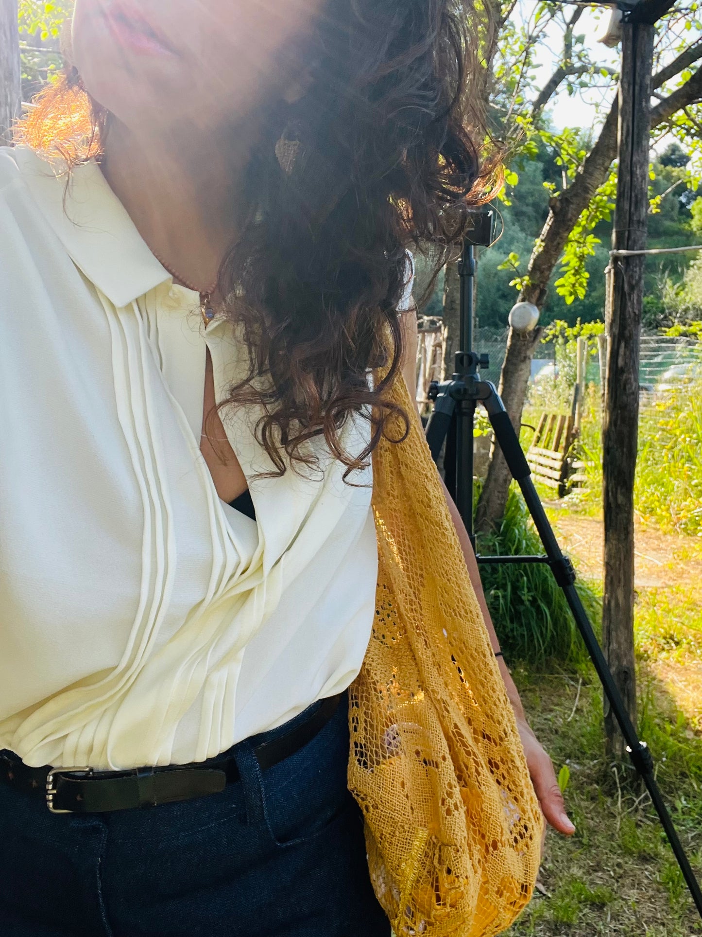 Borsa bohème giallo ocra