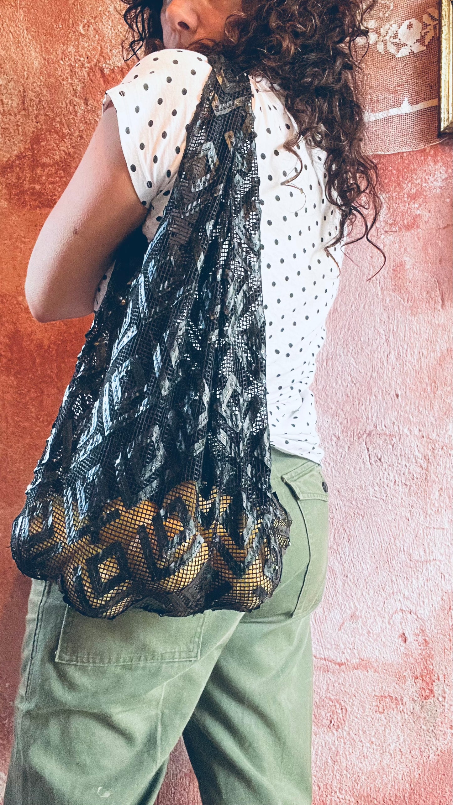 Borsa bohème nera