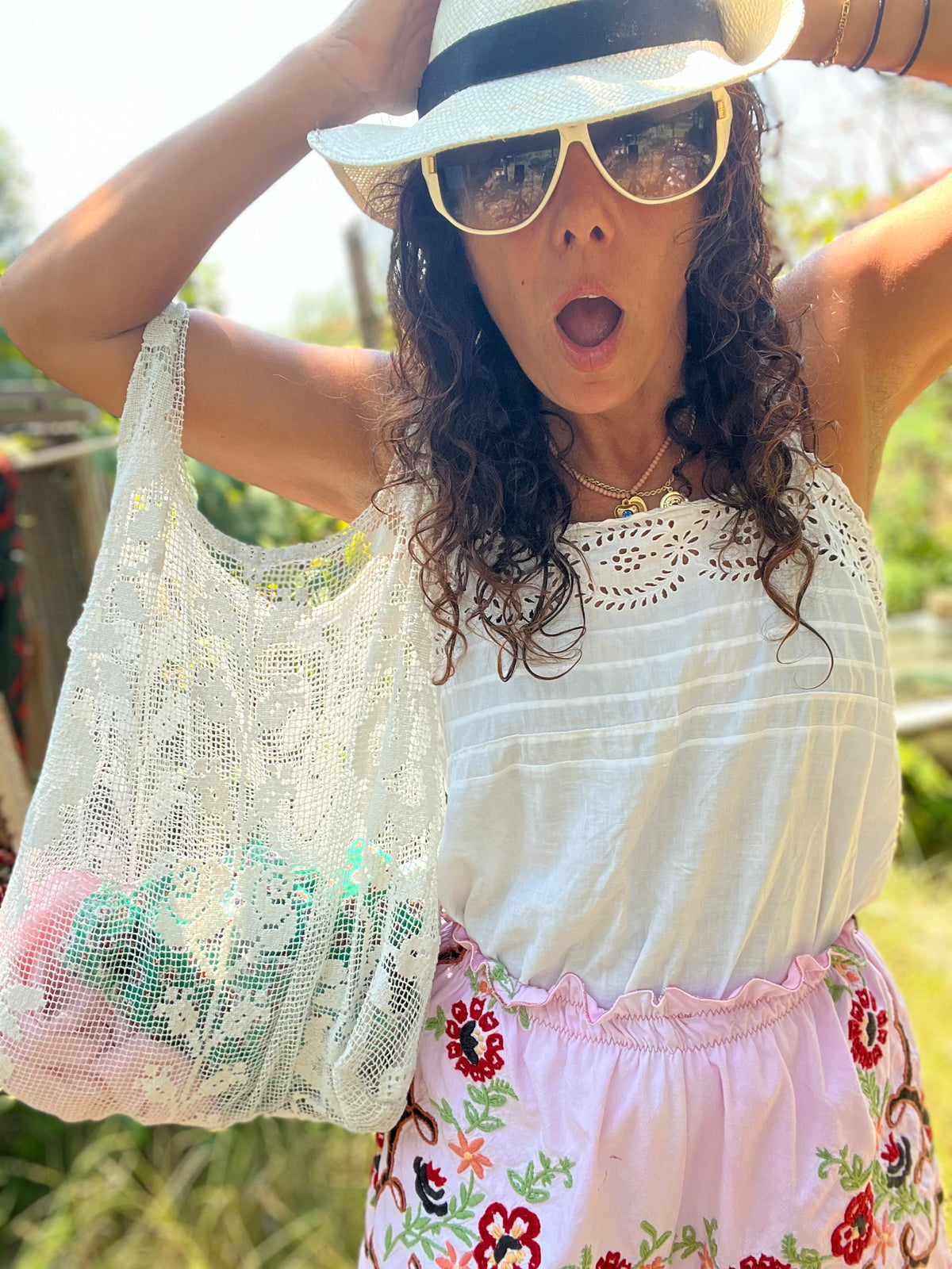 Borsa bohème panna