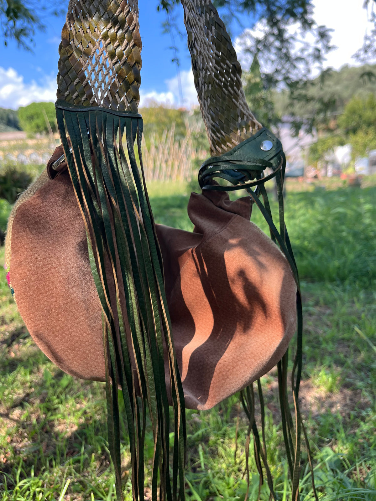 Marsupio scamosciato mezzo punto
