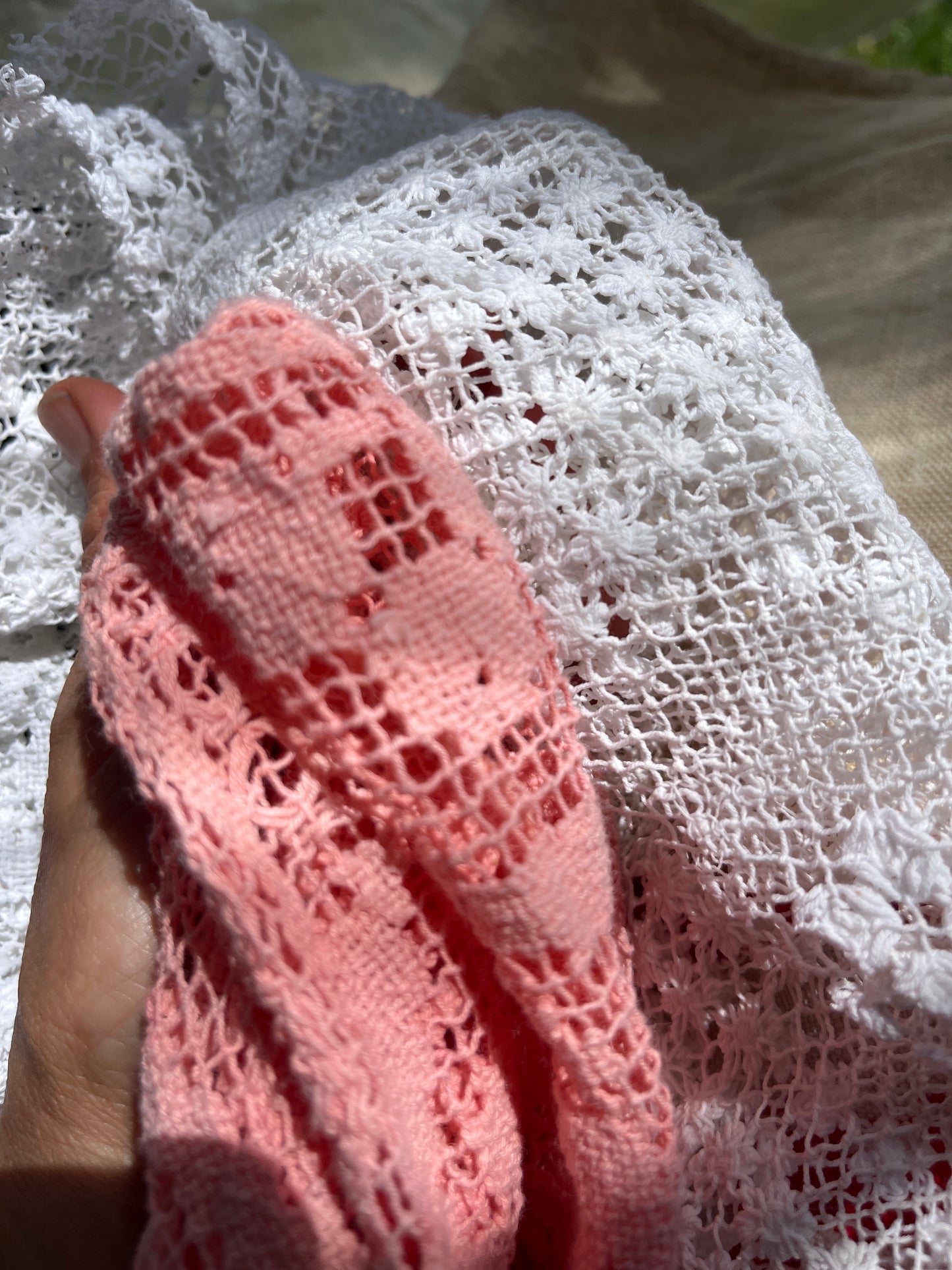 Borsa bohème rosa carico