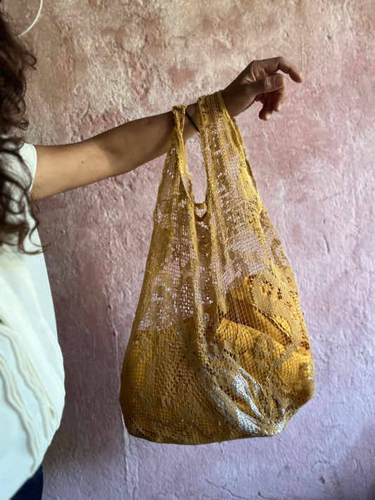 Borsa bohème giallo ocra