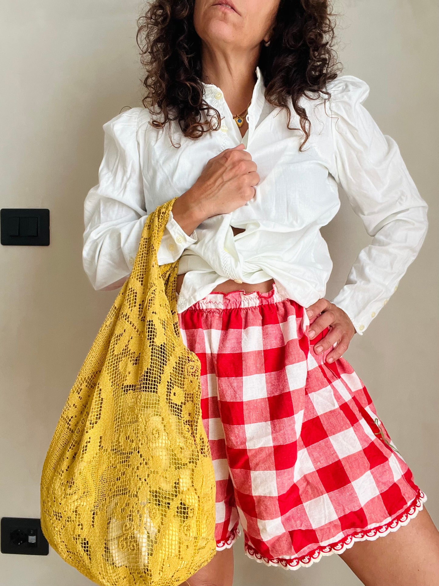 Borsa bohème giallo ocra