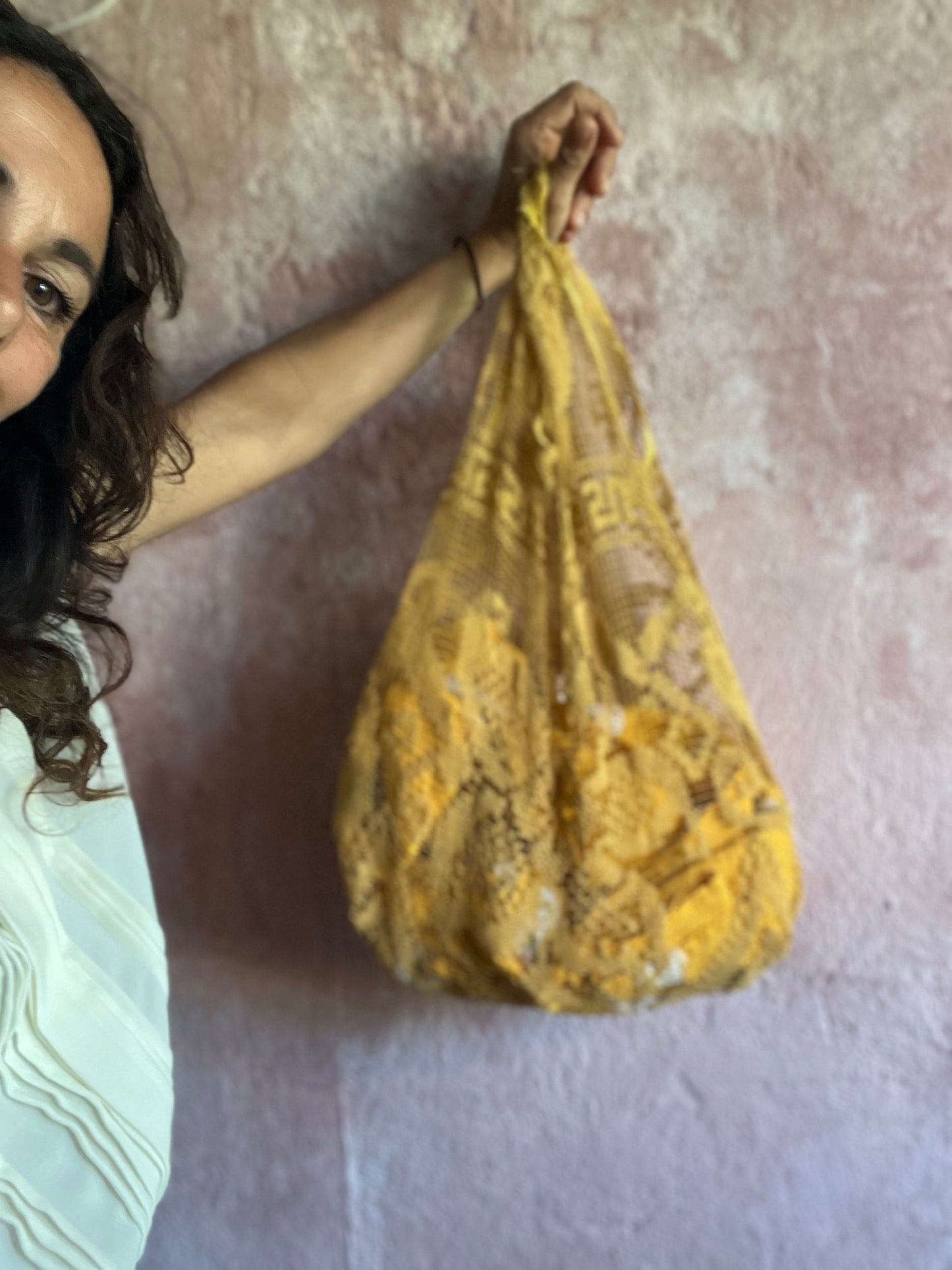 Borsa bohème giallo ocra