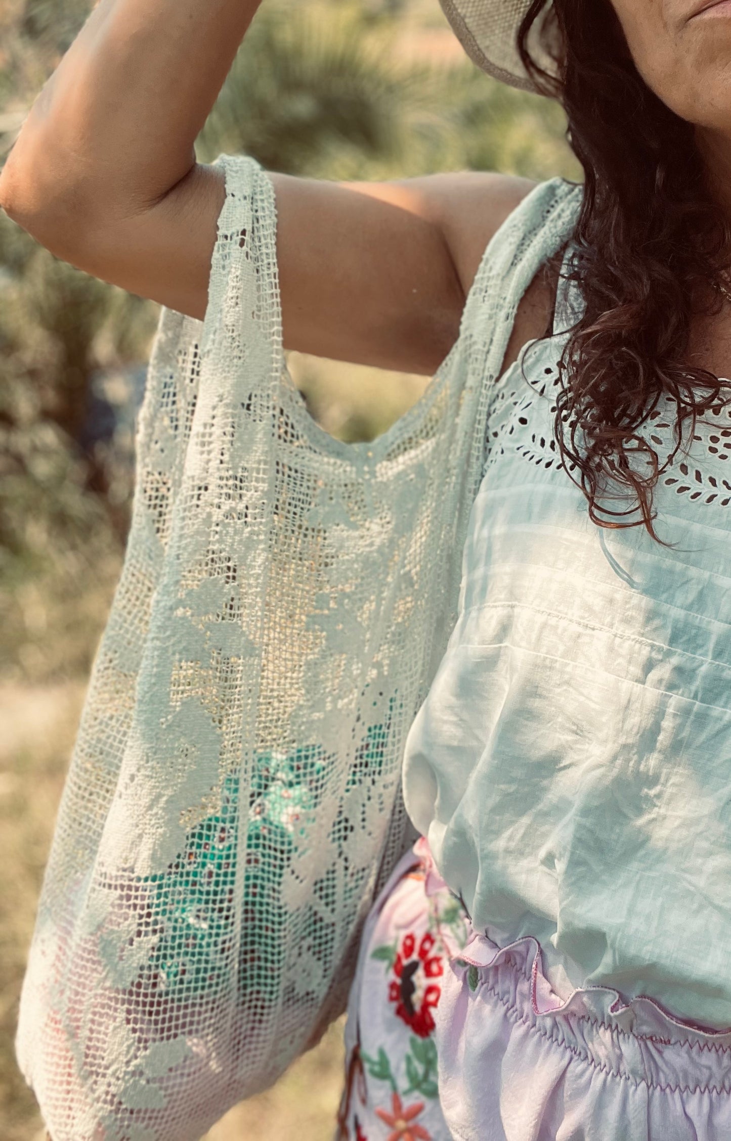 Borsa bohème bianca