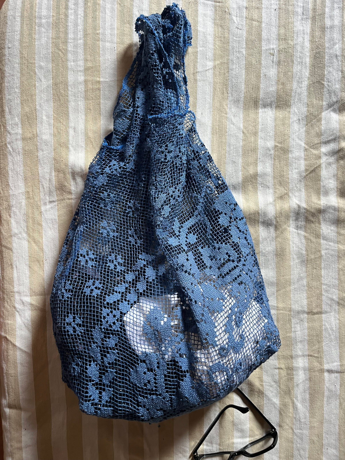 Borsa bohème blù cina