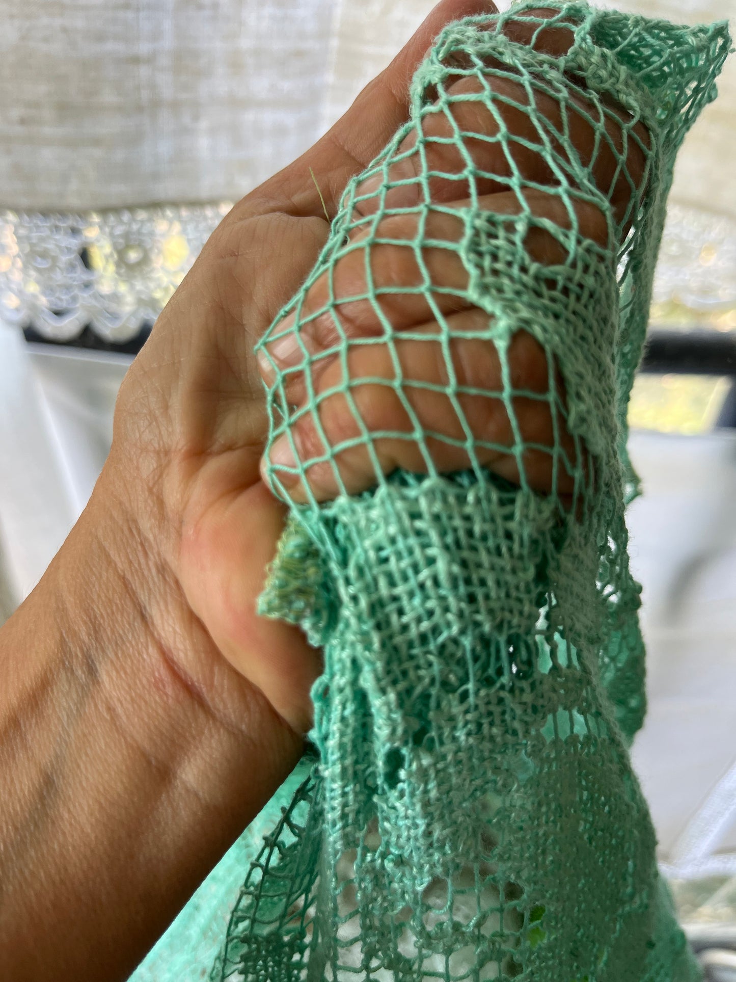 Borsa bohème verde acqua marina