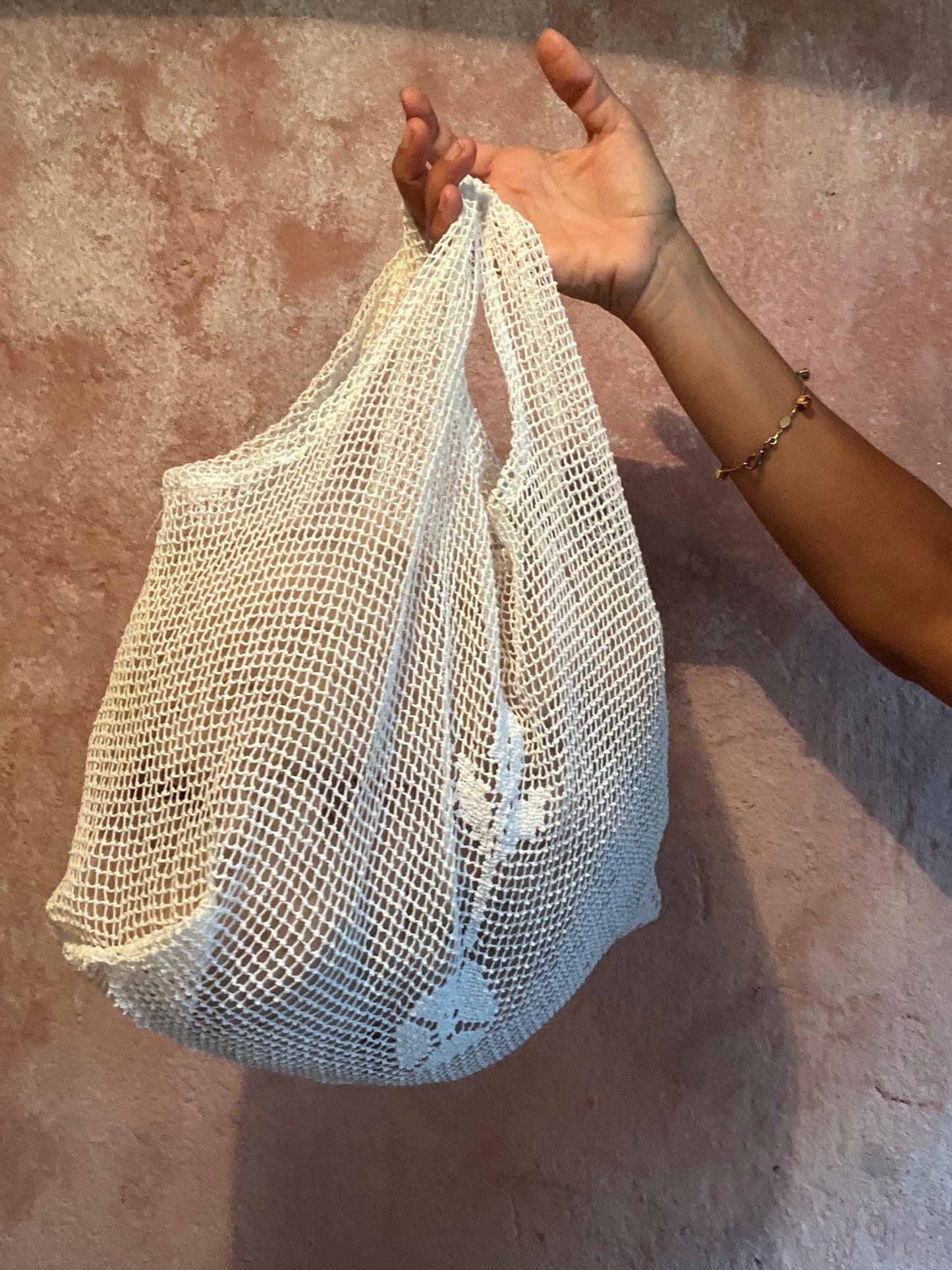 Borsa bohème mini bianca