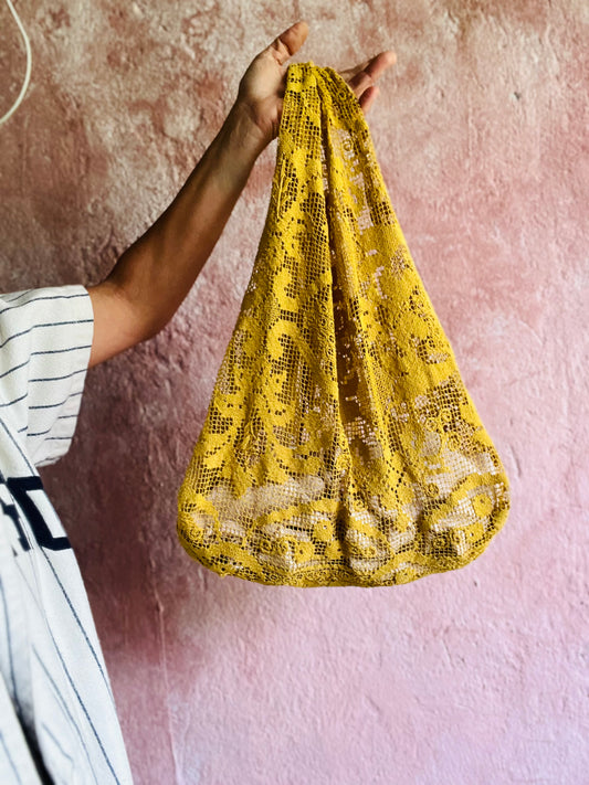 Borsa bohème giallo ocra