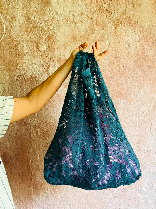 Borsa bohème blù Cina