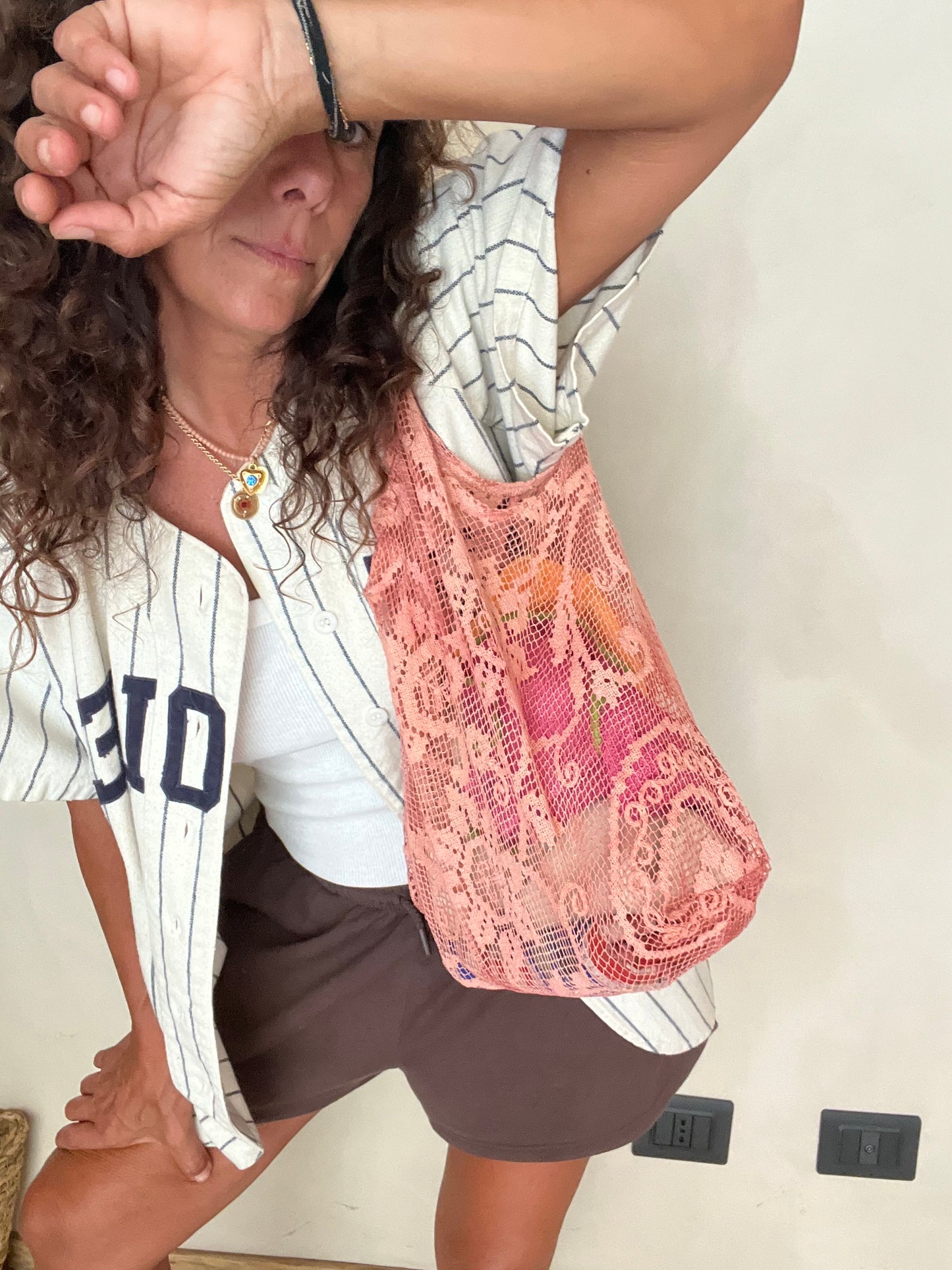Borsa bohème rosa