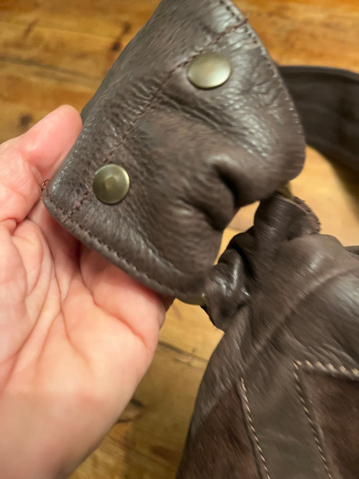 Marsupio in pelle con rombi
