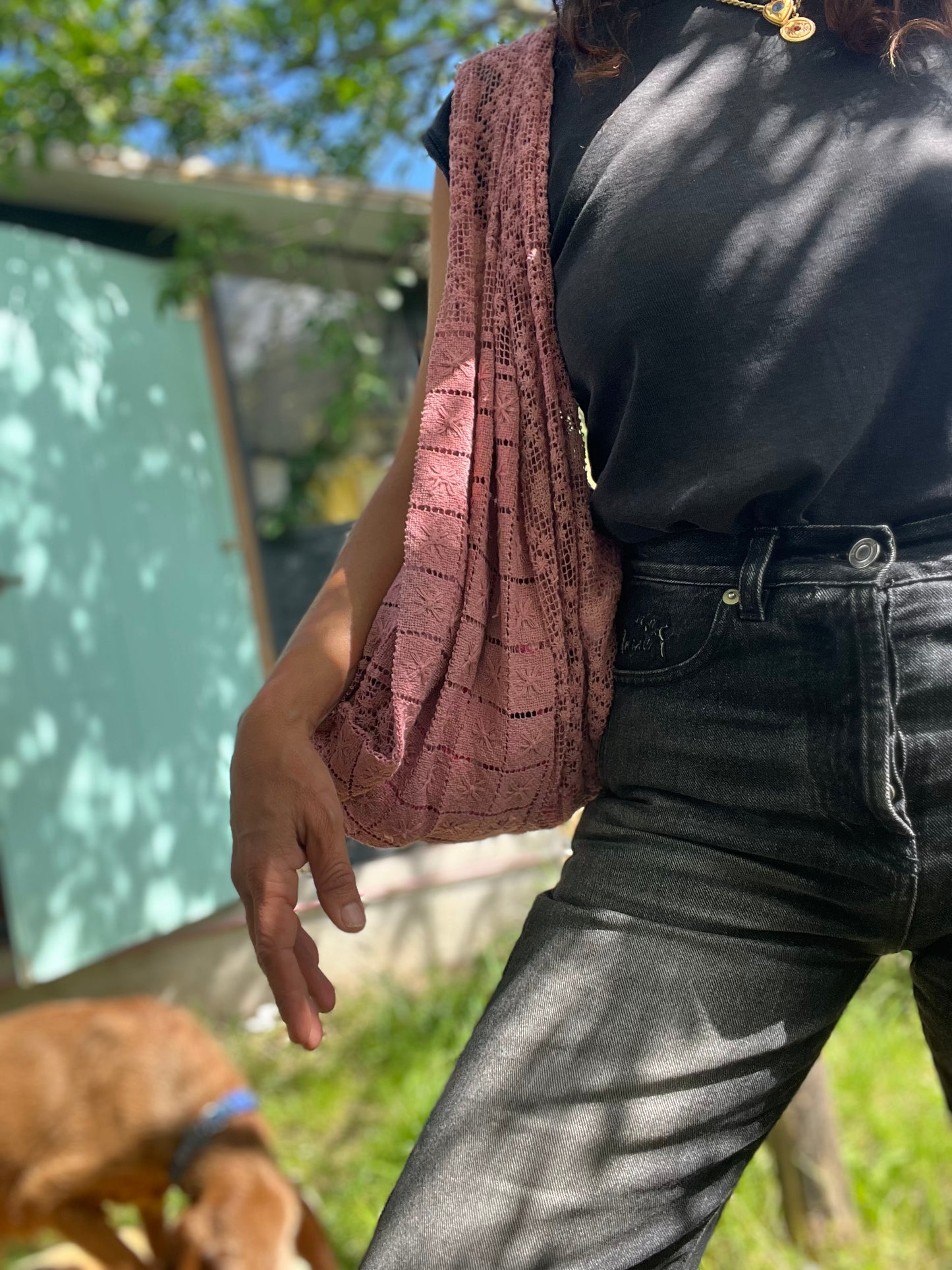 Borsa bohème color melanzana
