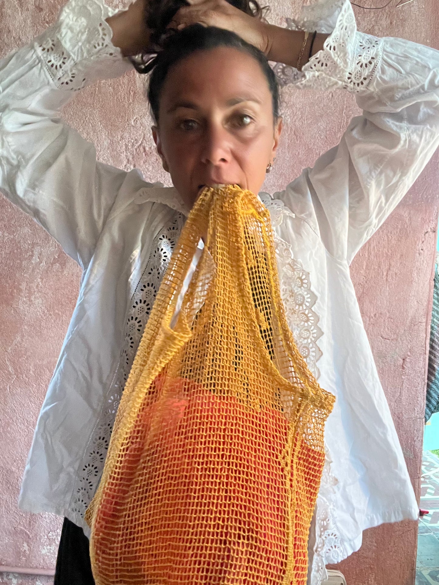 Borsa bohème giallo Positano