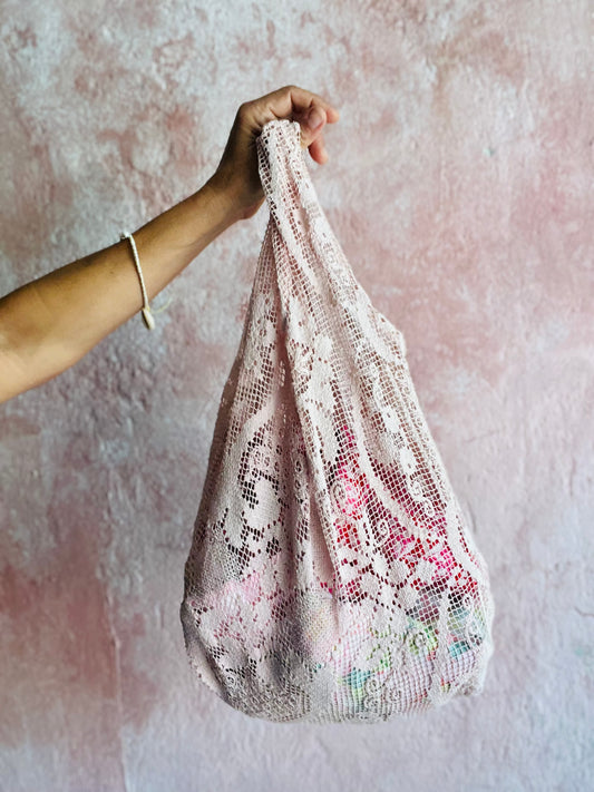 Borsa bohème rosa pallido