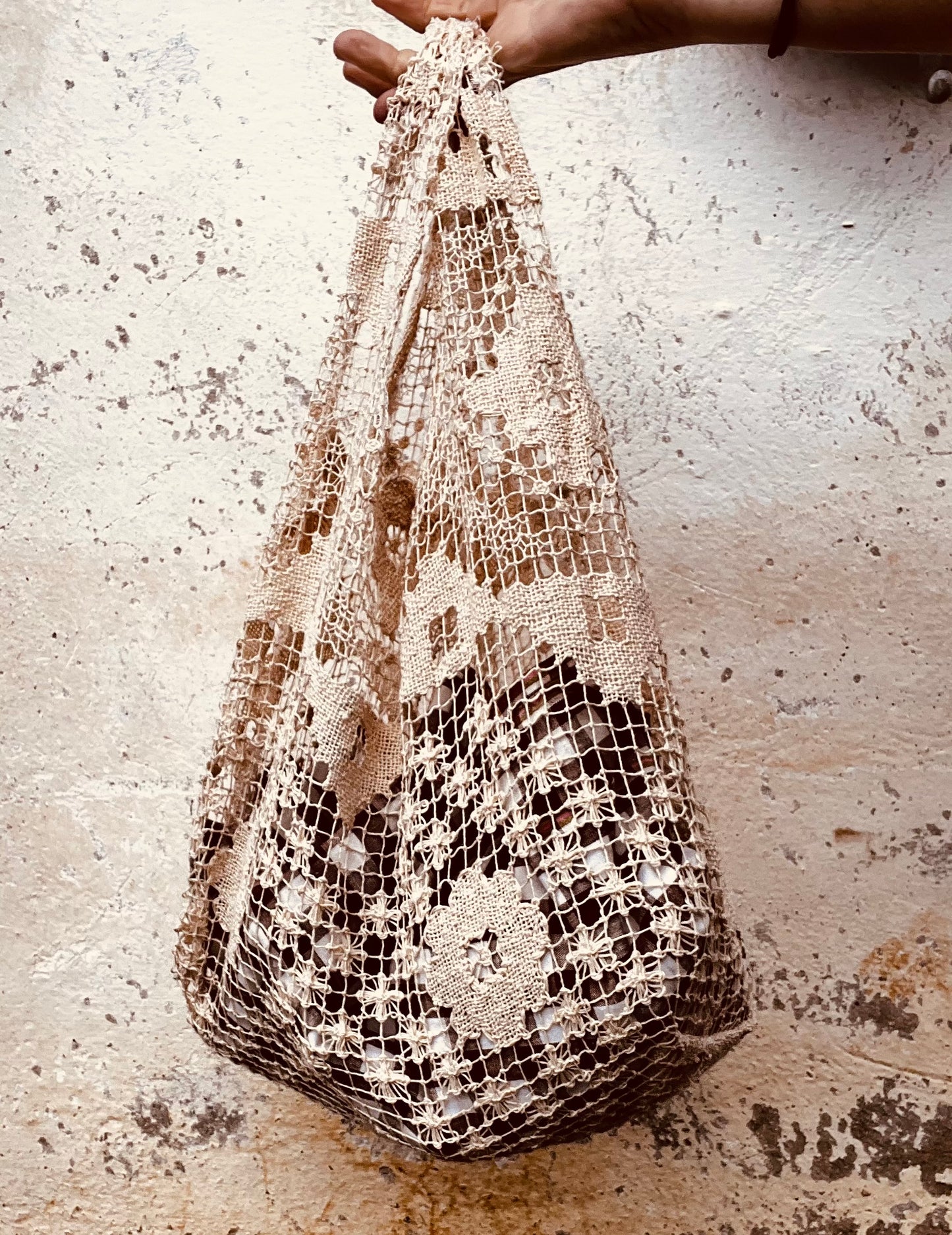 Borsa bohème bianco panna